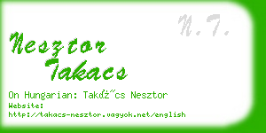 nesztor takacs business card